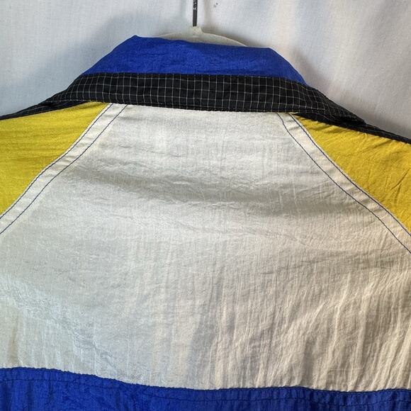 Vtg 80s Active Frontier Womens Petite L Windbreaker Jacket Nylon Colorblock - Picture 7 of 11